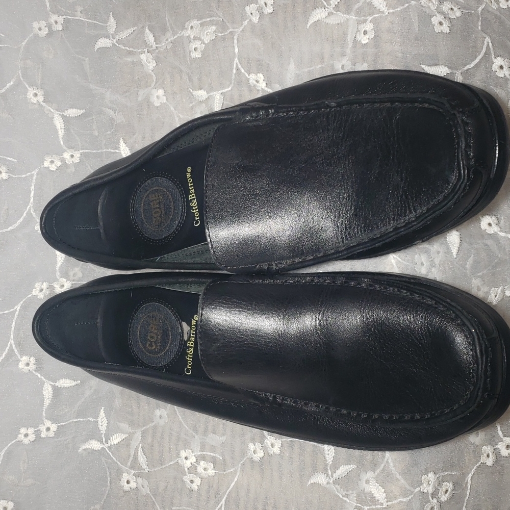 Croft & Barrow black  leather, loafers,men's size 9.5